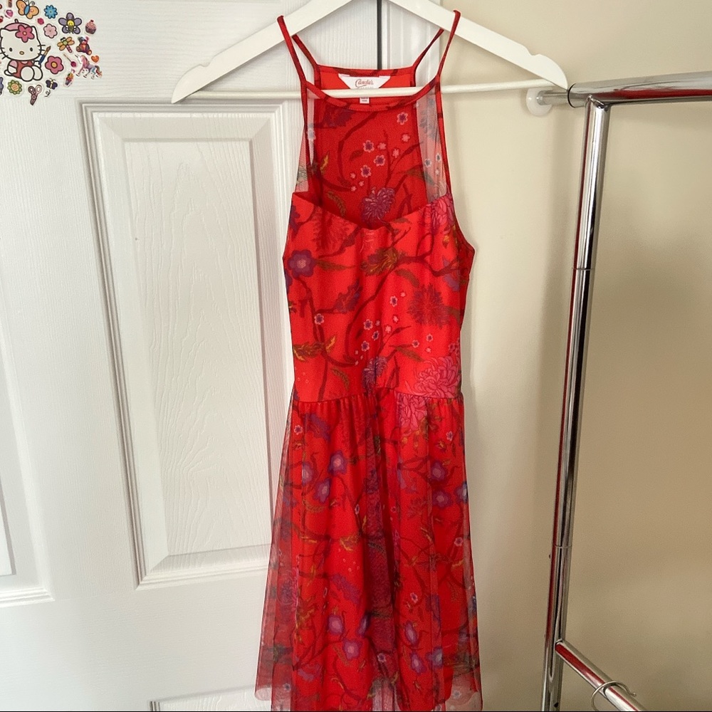 RED FLOWER DRESS